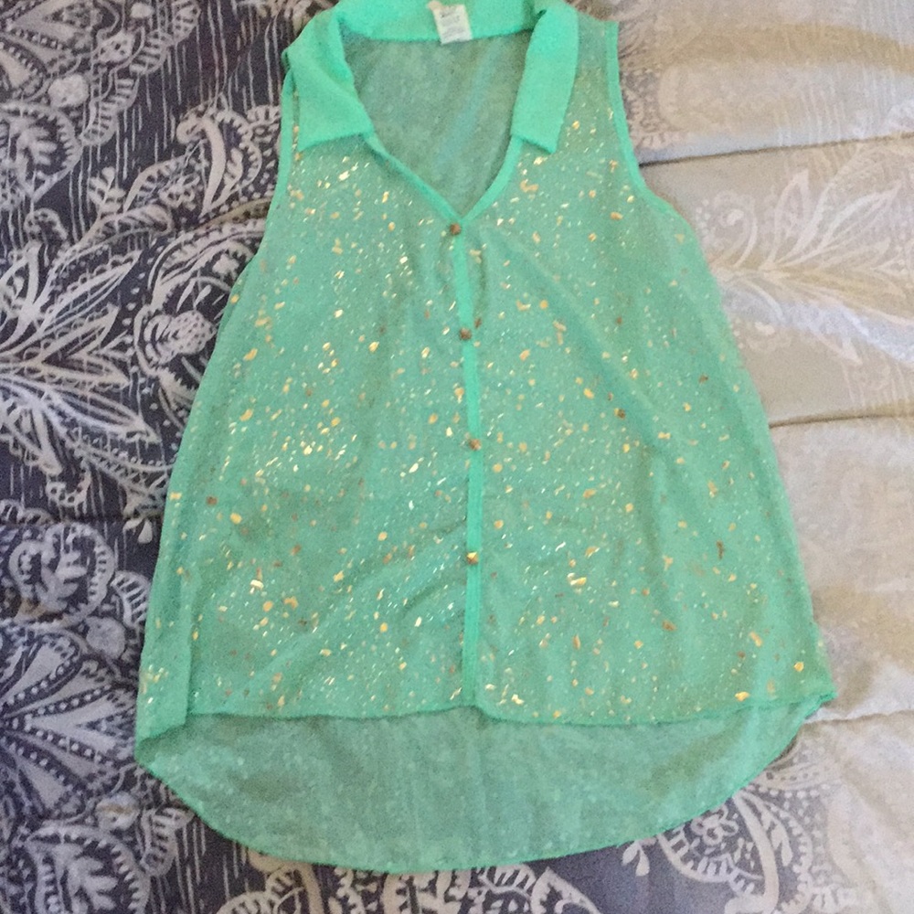 Mint green shirt